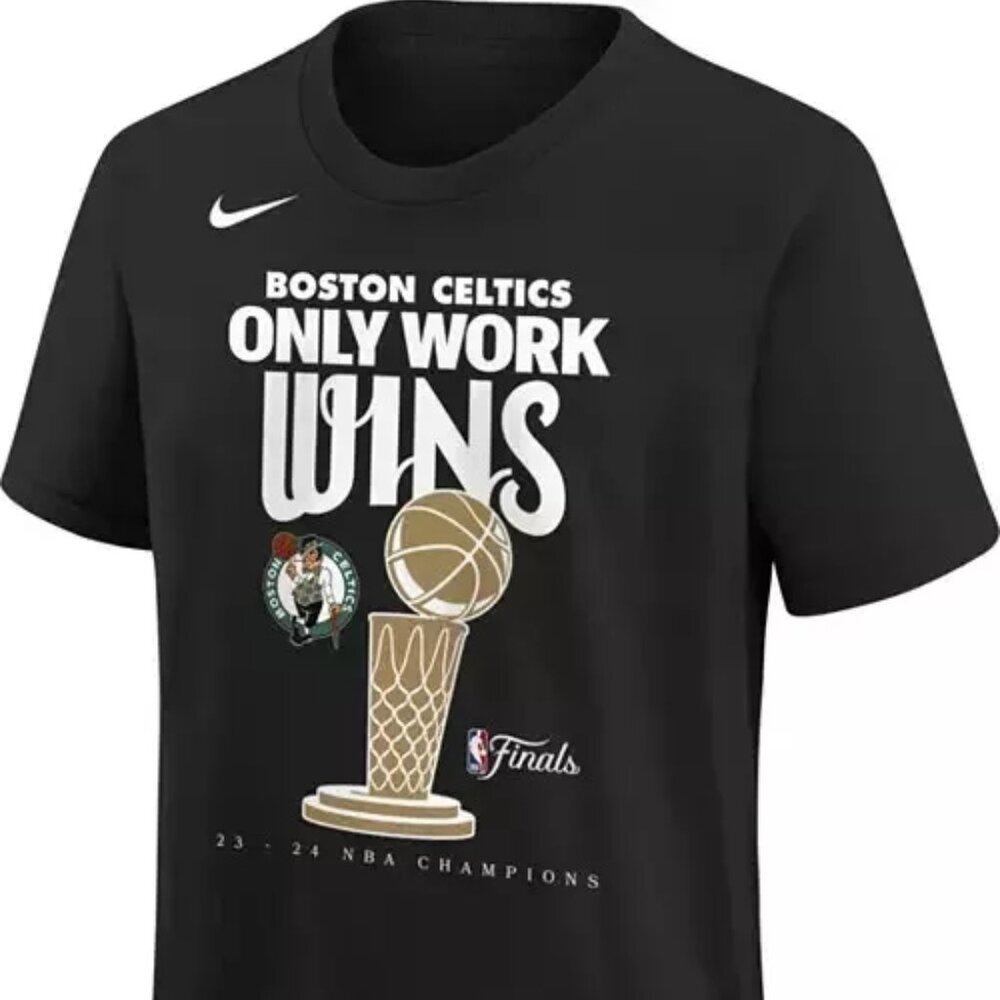 Nike Youth Sz Small 2024 NBA Champions Boston Celtics Trophy T-Shirt